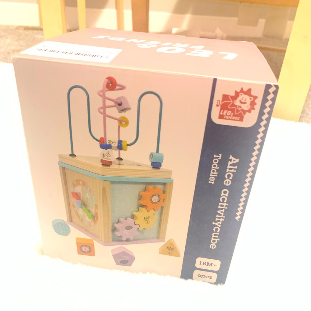 NWT Alice Activity Cube Montessori Toy for Boys and Girls of Ages 18M+